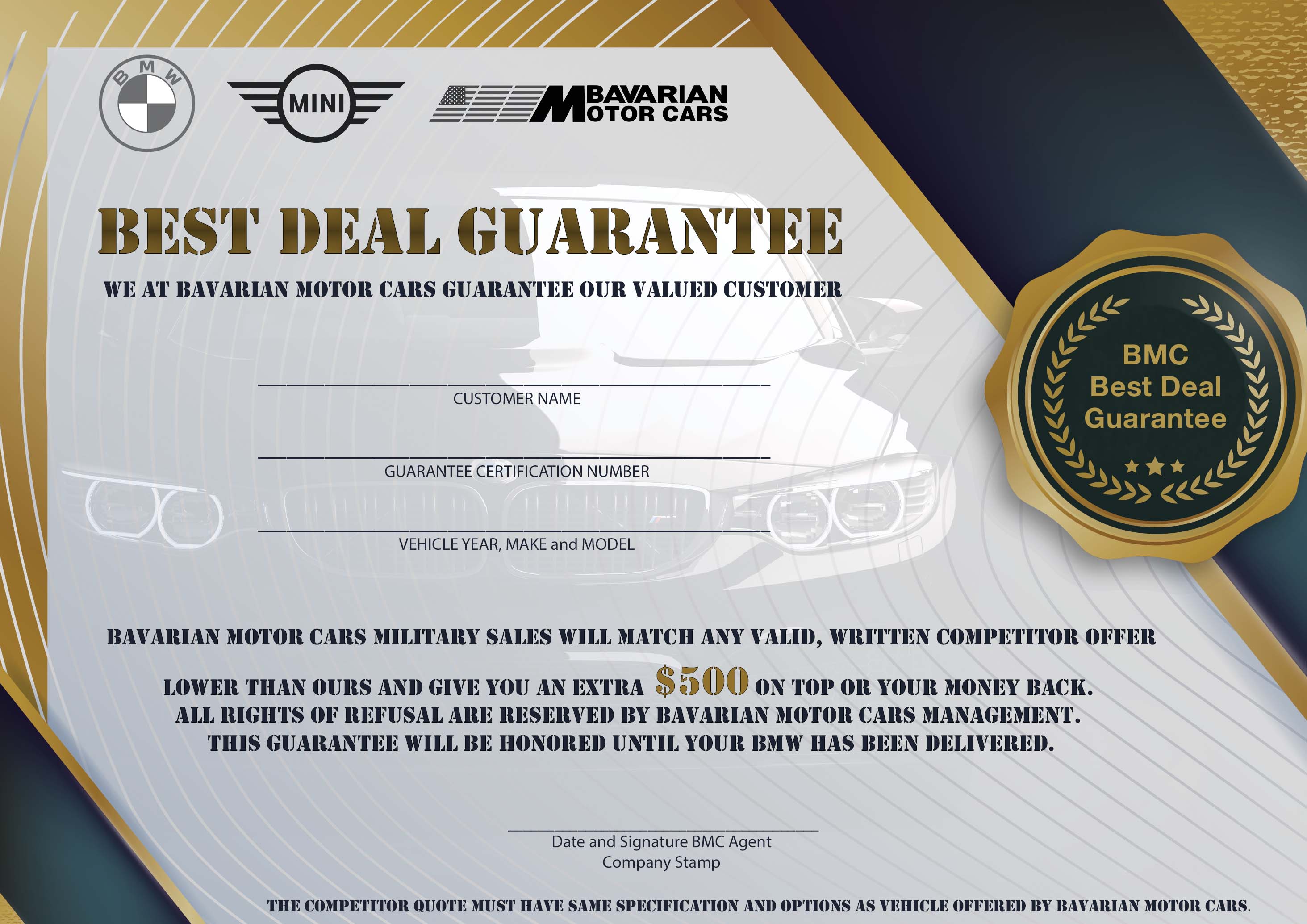 Best Deal Guarantee Zertifikat
